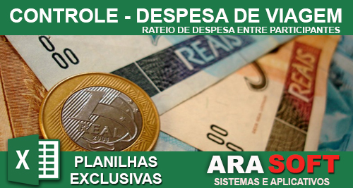 Controle de Despesa e Rateio de Viagens